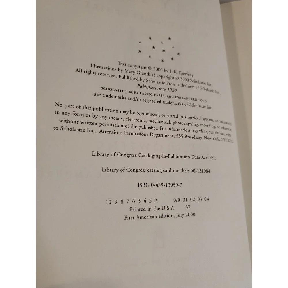 Harry Potter and the Goblet of Fire by J. K. Rowling (2000, Hardcover)